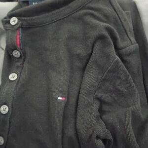 Tommy Hilfiger Charcoal Button-Up Cardigan
